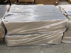 APPROX 135CM BED BASE IN MEDIUM GREY FABRIC (ZONE 6) (KERBSIDE PALLET DELIVERY)