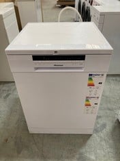 HISENSE FULL SIZE FREESTANDING DISHWASHER IN WHITE - MODEL NO. HS60240WUK - RRP £369 (ZONE 1)