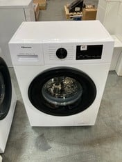 HISENSE FREESTANDING WASHING MACHINE IN WHITE - MODEL NO. WFPV7012EM - RRP £305 (ZONE 1)