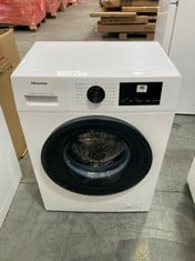 HISENSE FREESTANDING WASHING MACHINE IN WHITE - MODEL NO. WFPV7012EM - RRP £305 (ZONE 1)