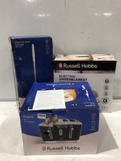 3 X ASSORTED RUSSELL HOBBS ITEMS TO INCLUDE STEAM & CLEAN LIGHTWEIGHT STEAM MOP