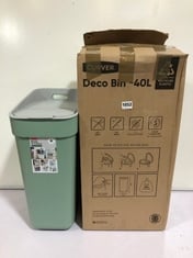 CURVER DECO BIN 40L TO INCLUDE CURVER WASTE BIN GREEN