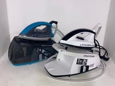 2 x RUSSELL HOBBS STEAM POWER STEAM GENERATOR IRON TO INCLUDE