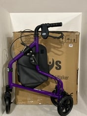 DAYS ALUMINUM TRI WHEEL WALKER IN THE COLOUR PURPLE-RRP £124