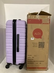 HAUPTSTADTKOFFER ALEX BLACK HARDSHELL SUITCASE TO INCLUDE A2B SOJOUM MEDIUM 4 WHEEL SUITCASE IN LILAC- RRP £156