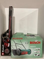 EINHELL CLASSIC CORDLESS HEDGE TRIMMER GC-CH 1846 LI - SOLO TO INCLUDE BOSCH HAND MOWER AHM38G