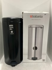 BRABANTIA NEWLCON 30L PEDAL BIN IN SILVER