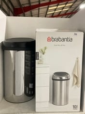 BRABANTIA 60L TOUCH BIN IN SILVER - RRP £148