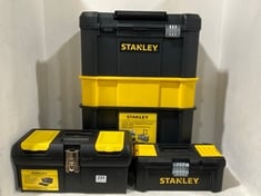 STANLEY 3-IN-1 ESSENTIAL ROLLING WORKSHOP AND STANLEY 16" METAL LATCH TOOL BOX