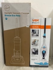 VAX S85-CM STEAMCLEAN MULTI AND HOOVER UPRIGHT VACUUM CLEANER BREEZE EVO PETS