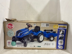 FALK NEW HOLLAND T6 TRACTOR AND TRAILER - RRP £99