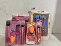 5 X ASSORTED MAKEUP BRUSHES TO INCLUDE REAL TECHNIQUES EXPERENT FACE BRUSH 200