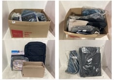 BOX OF ASSORTED BAGS TO INCLUDE SILVERLINE TOOL POUCH BELT 5 POCKET