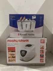 MORPHY RICHARDS MULTI-USE FASTBAKE BREADMAKER AND INSPIRE WHITE 4 SLICE TOASTER