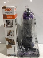 VAX MACHAIR UPRIGHT VACUUM CLEANER IN PURPLE AND VAX STEAMCLEAN MULTI MODEL NO- S85 CM