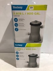 2 X BESTWAY 3,208L / 800 GAL FILTER PUMP