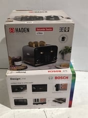 HADEN SALCOMBE 4 SLICE TOASTER TO INCLUDE BOSCH 4-SLICE TOASTER