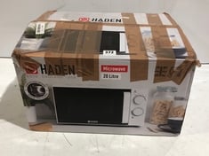 HADEN MICROWAVE 20 LITRE WHITE MODEL NO-195678/HM201DCXW