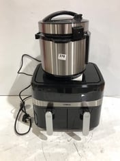 TOWER DUAL AIR FRYER MODEL NO-T17088 TO INLCUDE DREW & COLE PRESSURE KING PRO