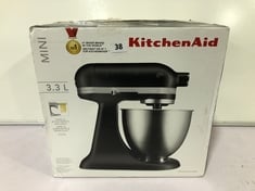 KITCHEN AID MINI 3.3L STAND MIXER MATTE BLACK RRP- £449