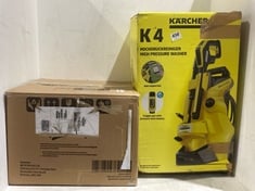 KARCHER K4 HIGH PRESSURE WASHER TO INCLUDE EINHELL GE-WS 18/75 LI POWER X-CHANGE CORDLESS PRESSURE WASHER