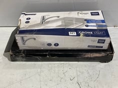 GROHE START KITCHEN CHROME MIXER TAP 30334001 TO INCLUDE SANITARY WARES SINGLE LEVER MIXER TAP BRASS