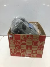 BOX OF ASSORTED BAGS TO INCLUDE LUGG SINGLE TROLLEY SOFT CABIN BAG GREY 2-WHEELER