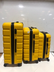 COOLIFE TRAVEL CASE YELLOW HARDSHELL MEDIUM/LARGE SPINNER