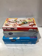 3 X ASSORTMENT OF KIDS TOYS TO INCLUDE HAPE MUSIC AND MONKEY RAILWAY