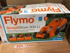 FLYMO SIMPLISTORE 300 LI BATTERY WHEELED LAWNMOWER RRP- £195