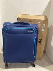 AMERICAN TOURISTER TRAVEL CASE DARK BLUE FABRIC SMALL SPINNER