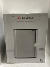 BRABANTIA BO TOUCH BIN WITH 1 INNER BUCKET 60 LITRE FRESH WHITE RRP- £139.99