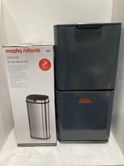 MORPHY RICHARDS CHROMA 50 LITRE SENSOR BIN TO INCLUDE JOSEPH JOSEPH TOTEM WASTE BIN