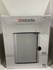 BRABANTIA BO TOUCH BIN WITH 2 INNER BUCKETS 2 X 30 LITRE MATT BLACK RRP- £165