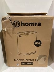 HOMRA ROCKX PEDAL BIN MATT BLACK 60L RRP- £114.95