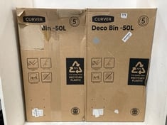 2 X CURVER DECO BINS 50L