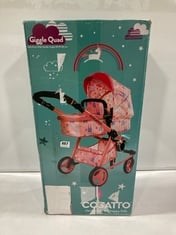 COSATTO GIGGLE QUAD DOLLS PRAM WITH HANDLE HEIGHT OF 59-80CM RRP- £100