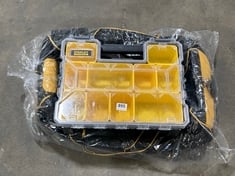 DEWALT 2-WHEELER TOOL TROLLEY BAG BLACK/YELLOW TO INCLUDE STANLEY FATMAX ACCESSORY ORGANISER BOX