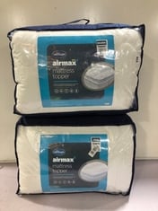 4 X ASSORTED SILENTNIGHT BEDDING TO INCLUDE AIRMAX DOUBLE MATTRESS TOPPER