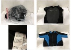 2X ASSORTED WETSUITS TO INCLUDE SEAC WETSUIT BLACK & BLUE SIZE XL.