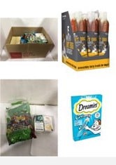 20X ASSORTED PET ITEMS TO INCLUDE DREAMIES CREAMY NO SUGAR CAT TREATS WITH SALMON 40G, ROSEWOOD LEAPS & BOUNDS HOTDOGS, 220 G, PACK OF 12, 10X ASSORTED BRANDED CLOTHING TO INCLUDE ADIDAS MEN'S ESSENT