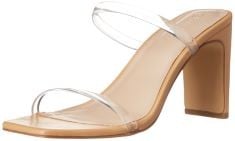 X12 ASSORTED WOMEN’S FOOTWEAR TO INCLUDE THE DROP WOMEN'S AVERY SQUARE-TOE TWO-STRAP HIGH HEELED SANDAL, CLEAR, 13.