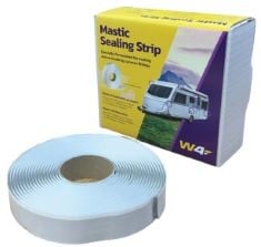 X4 ASSORTED CAMPING ITEMS TO INCLUDE W4 MASTIC STRIP UPGRADED SEALANT TAPE FOR WATERPROOFING, CARAVANS, MOTORHOMES AND BOATS (GREY, 19MM).