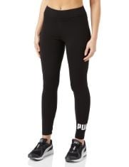 X8 ASSORTED CLOTHING TO INCLUDE PUMA WOMEN'S ESSENTIALS LOGO LEGGINGS COTTON BLACK M, ADIDAS WOMEN'S ESSENTIALS SLIM SHORTS, BLACK/WHITE, L.