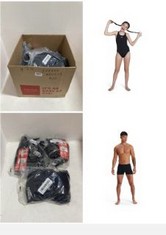 X20 ASSORTED SPEEDOS TO INCLUDE SPEEDO MEN'S ECO ENDURANCE+ AQUASHORT SWIMMING TRUNKS | CHLORINE RESISTANT | RECYCLED FABRIC | SWIM FITNESS | TRAINING | HOLIDAY, BLACK, 36, SPEEDO JUNIOR GIRL'S ECO E