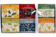 X12 ASSORTED TEA AND COFFEE TO INCLUDE ESSENTIAL TEA COLLECTION 60 TEA BAGS PURE CAMOMILE PEPPERMINT LEMON GINGER EARL GREY GREEN TEA - GP31 (BY LILAJ), ENGLISH TEA SHOP ORGANIC CEYLON CINNAMON - 20