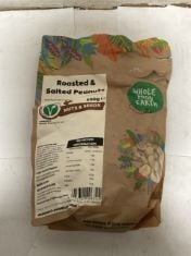 X20 ASSORTED WHOLEFOOD BAGS TO INCLUDE ROASTED SALTED PEANUTS .