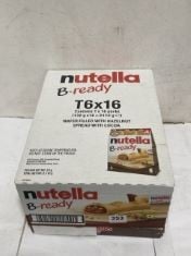 3 X NUTELLA B-READY BREAKFAST BARS (16 BOXES OF 6) BB: 24/06/24.