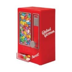 7 X GLOBAL GIZMOS 50800 RETRO STYLE SWEET VENDING MACHINE / KIDS CANDY DISPENSER / NO BATTERIES NEEDED.