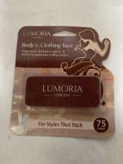 150 X LUMORIA LONDON BODY & CLOTHING TAPE.